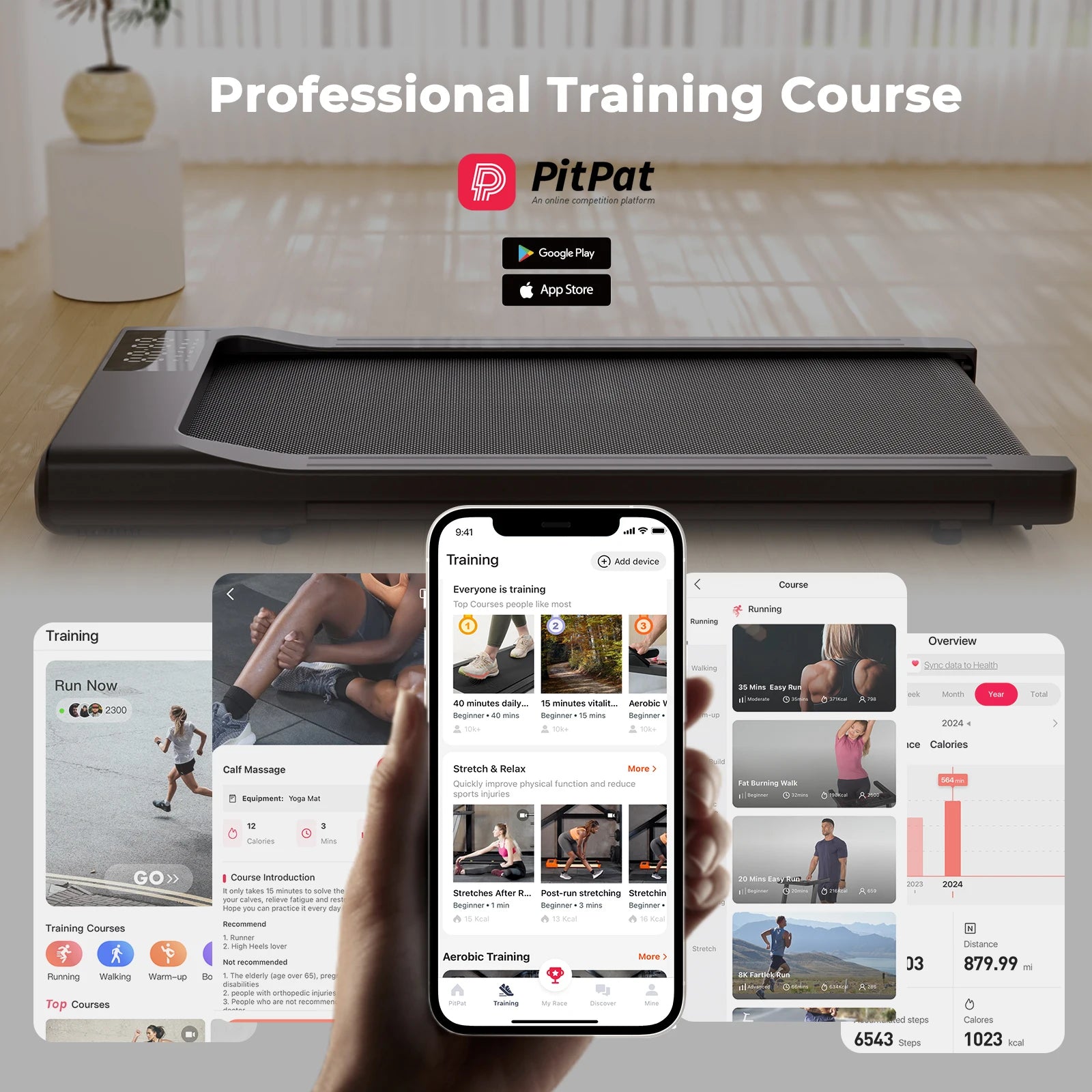 Driving Power 2in1 Treadmill For Home Office With Remote Control LCD Display And Adjustable Speed