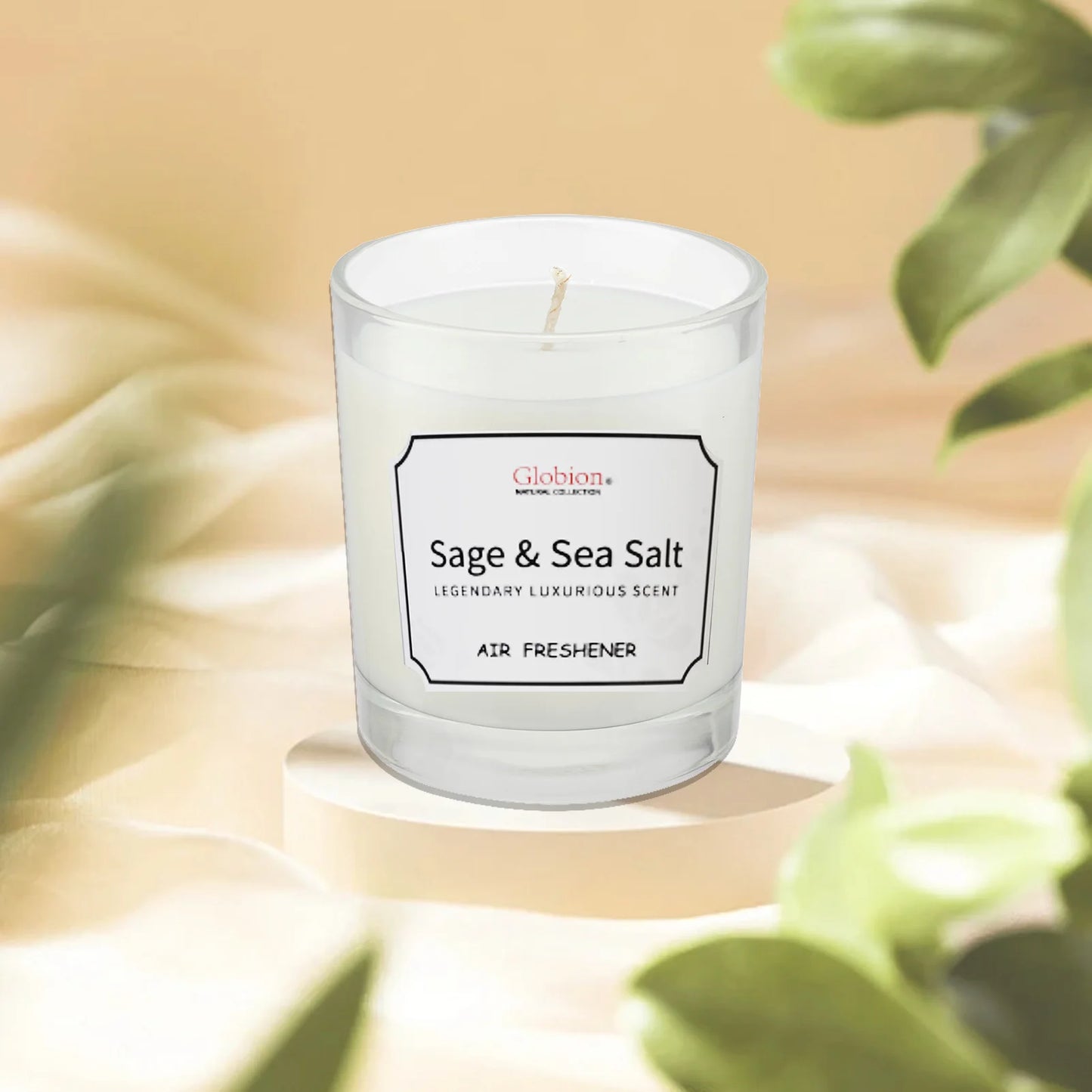 Sage And Sea Salt Scented Aromatherapy Candle Jar Gift