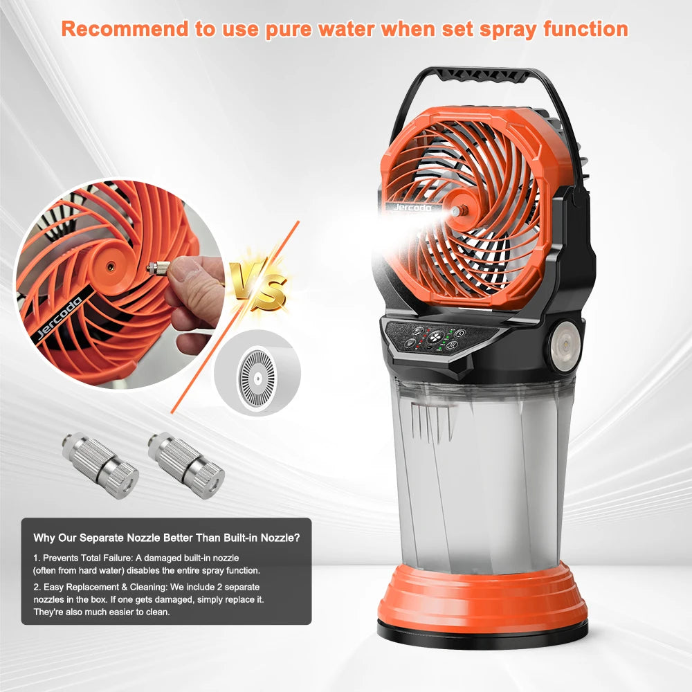 Zen Active Living Portable Misting Fan With 2L Water Tank And Rechargeable Battery