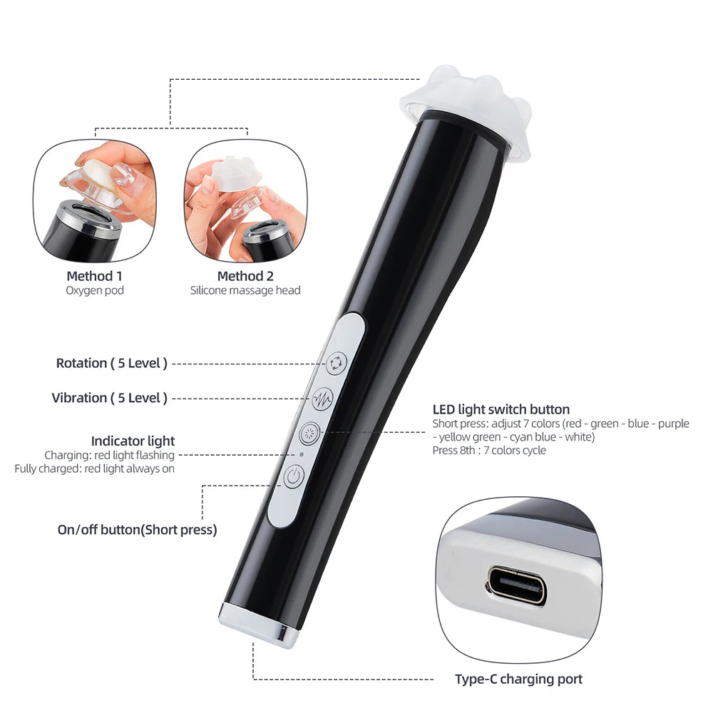 Oxygen Bubble Pen CO2 Oxygen Handheld Portable Facial Oxygen Bubble Beauty Device Tighten Skin And Eliminate Puffiness Skin Care