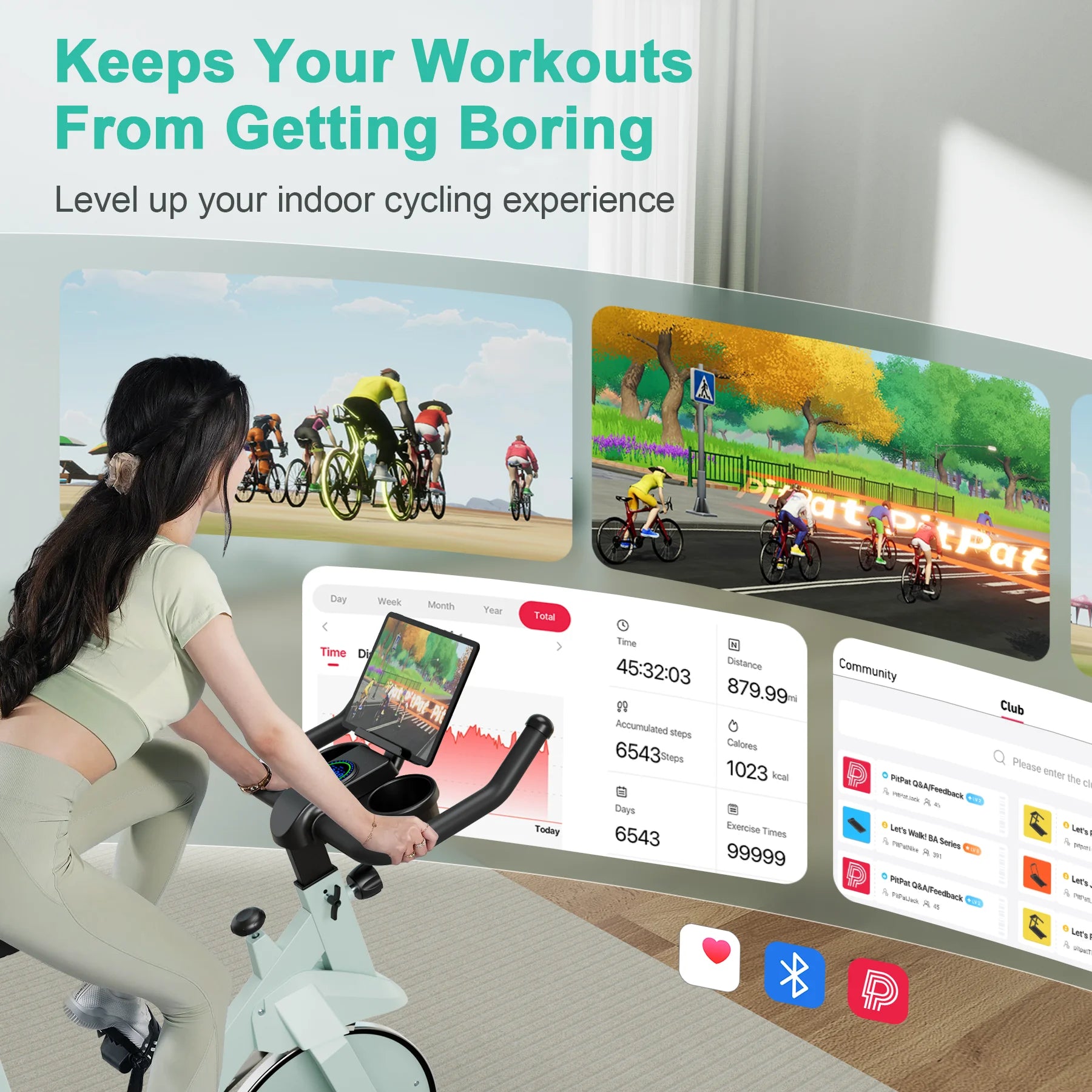 Superun 32 Level Magnetic Resistance Exercise Bike Home Use