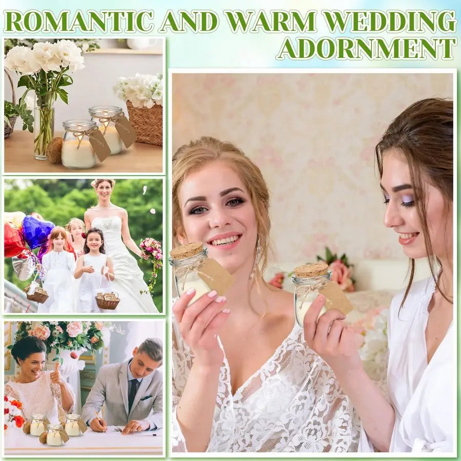 50 Piece Wedding Jar Candles Gift Set With DIY Tags
