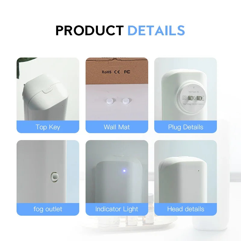 Zen Active Living Smart Bluetooth Waterless Wall Plug In Essential Oil Diffuser