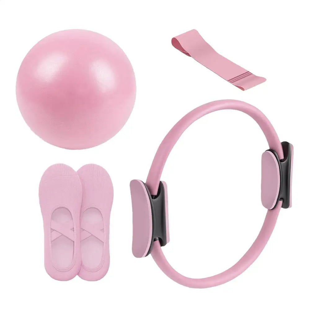 Pilates Ball And Ring Set With Resistance Bands For Postpartum