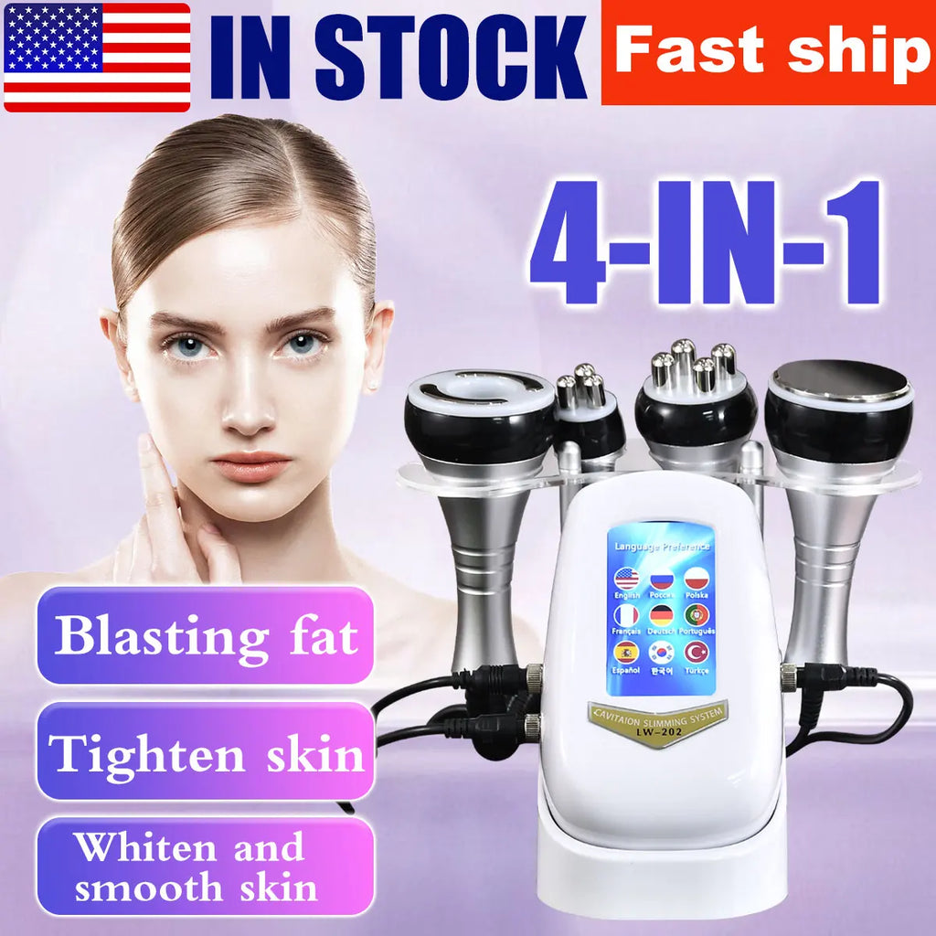 Amilibeauty 40K 4In1 Cavitation Body Slimming Massager SkinTightening Facial VacuumSuction
