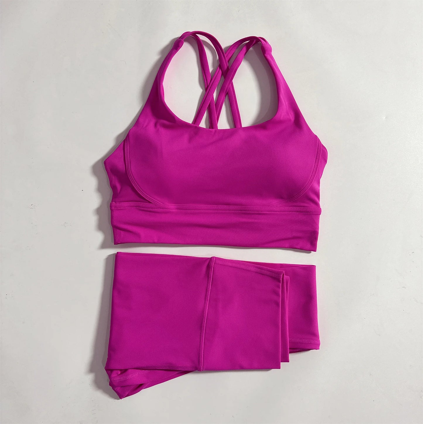 Gym Fitness Set Seamless High Waist Sports Bra Leggings