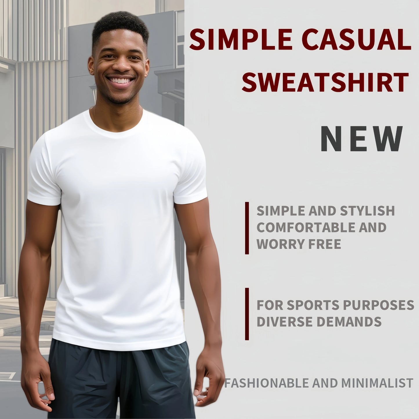 Men's Sports Round Neck Short Sleeve Performance Tee