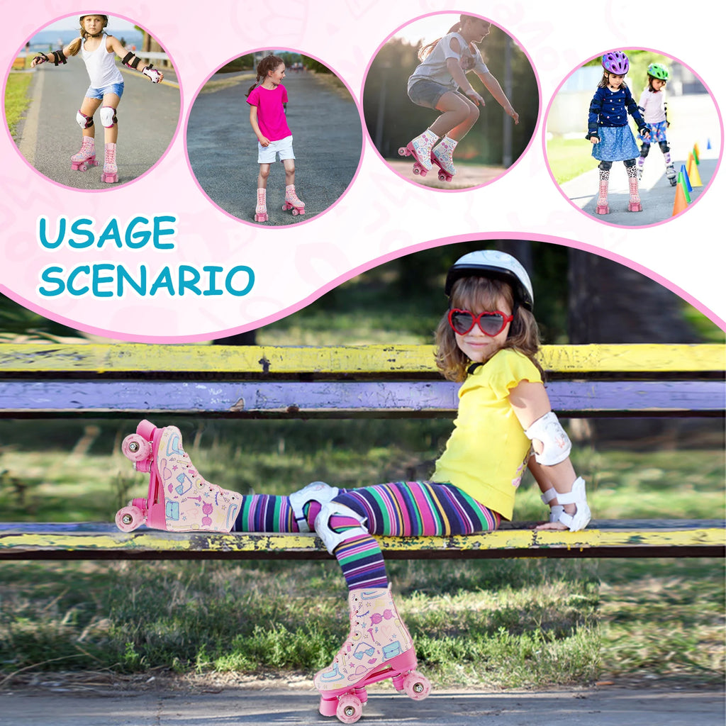 YYW Double Row Roller Skate Shoes For Women Outdoor