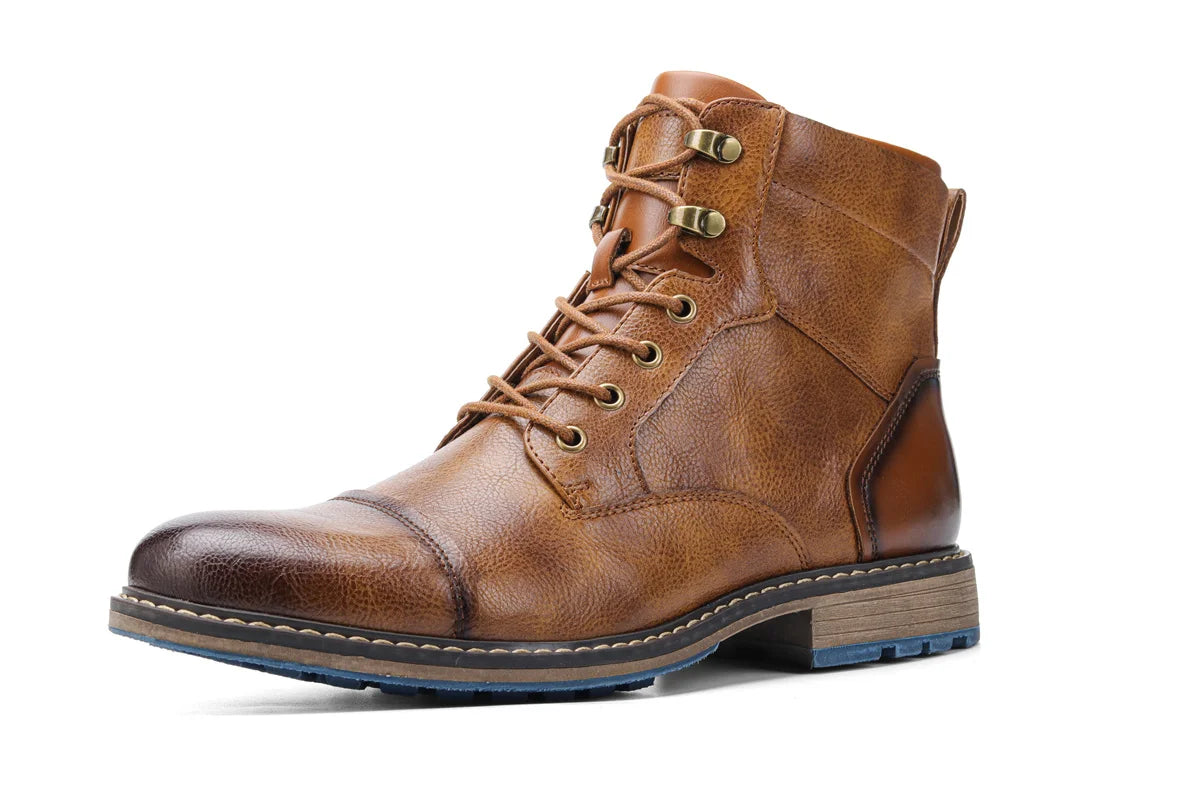 Men's Leather Boots With Zipper By Hecrafted Classic Style