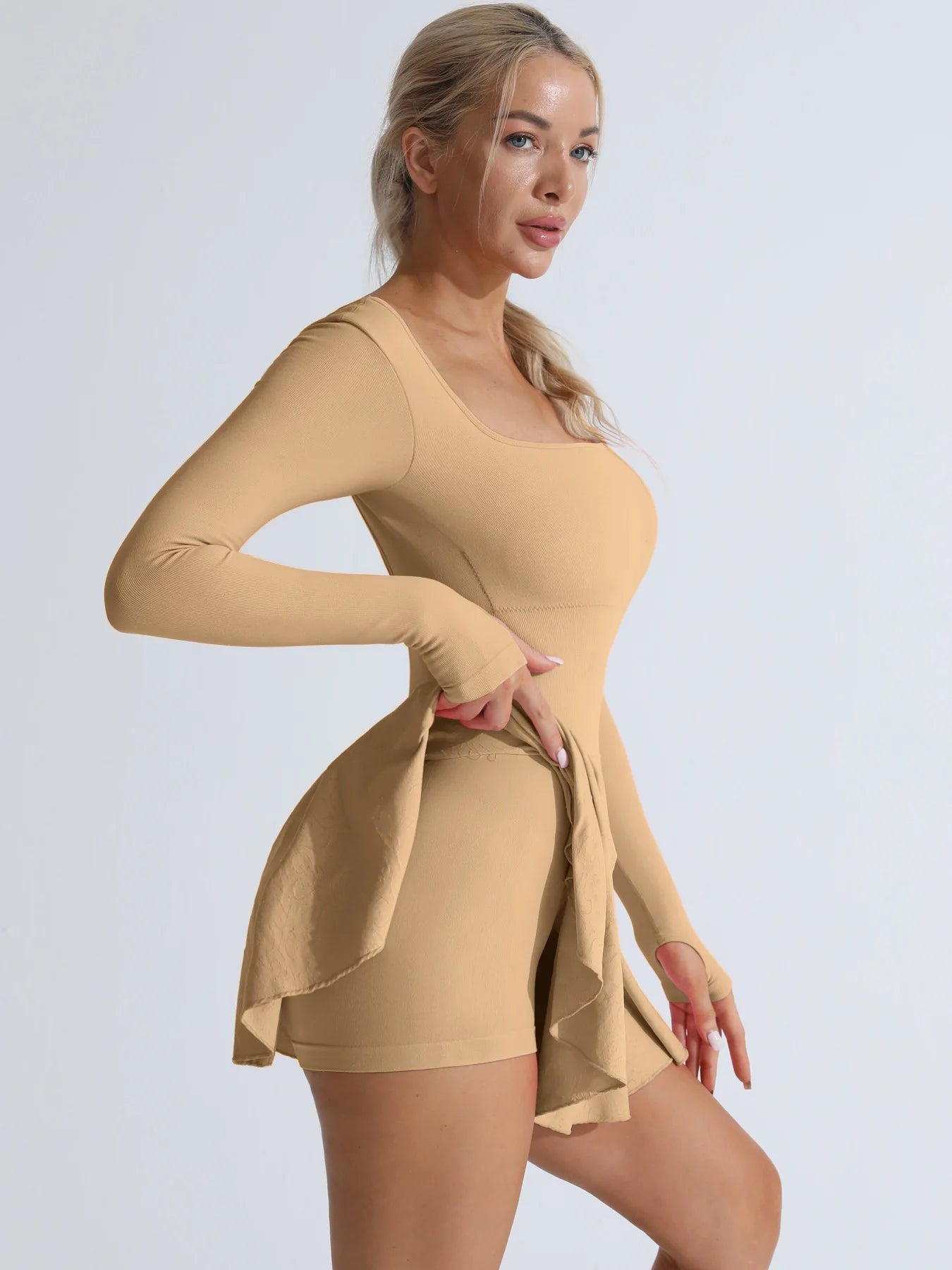 Sexy Backless Golf Tennis Dress Anti Exposure One Piece Skirt For Running Yoga