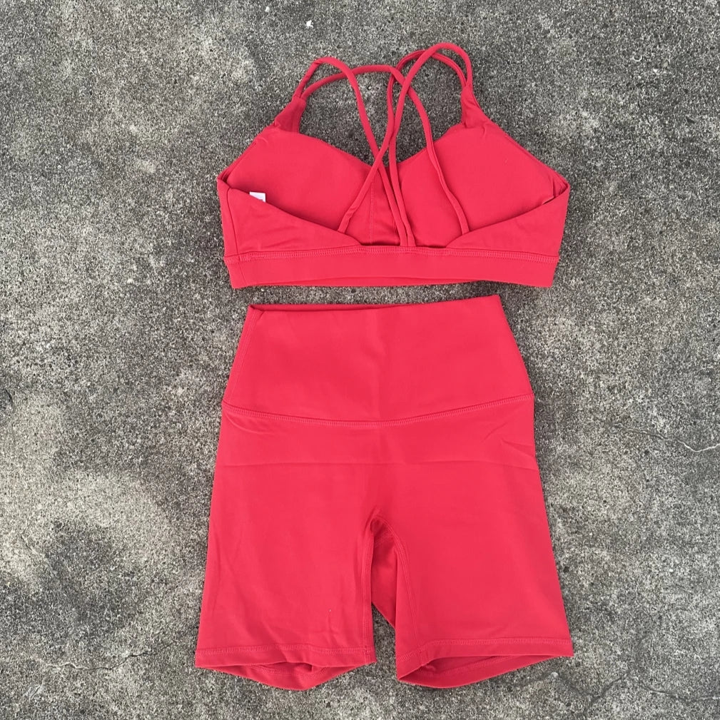 Zen Active Living Yoga Set Bra and High Waist Shorts