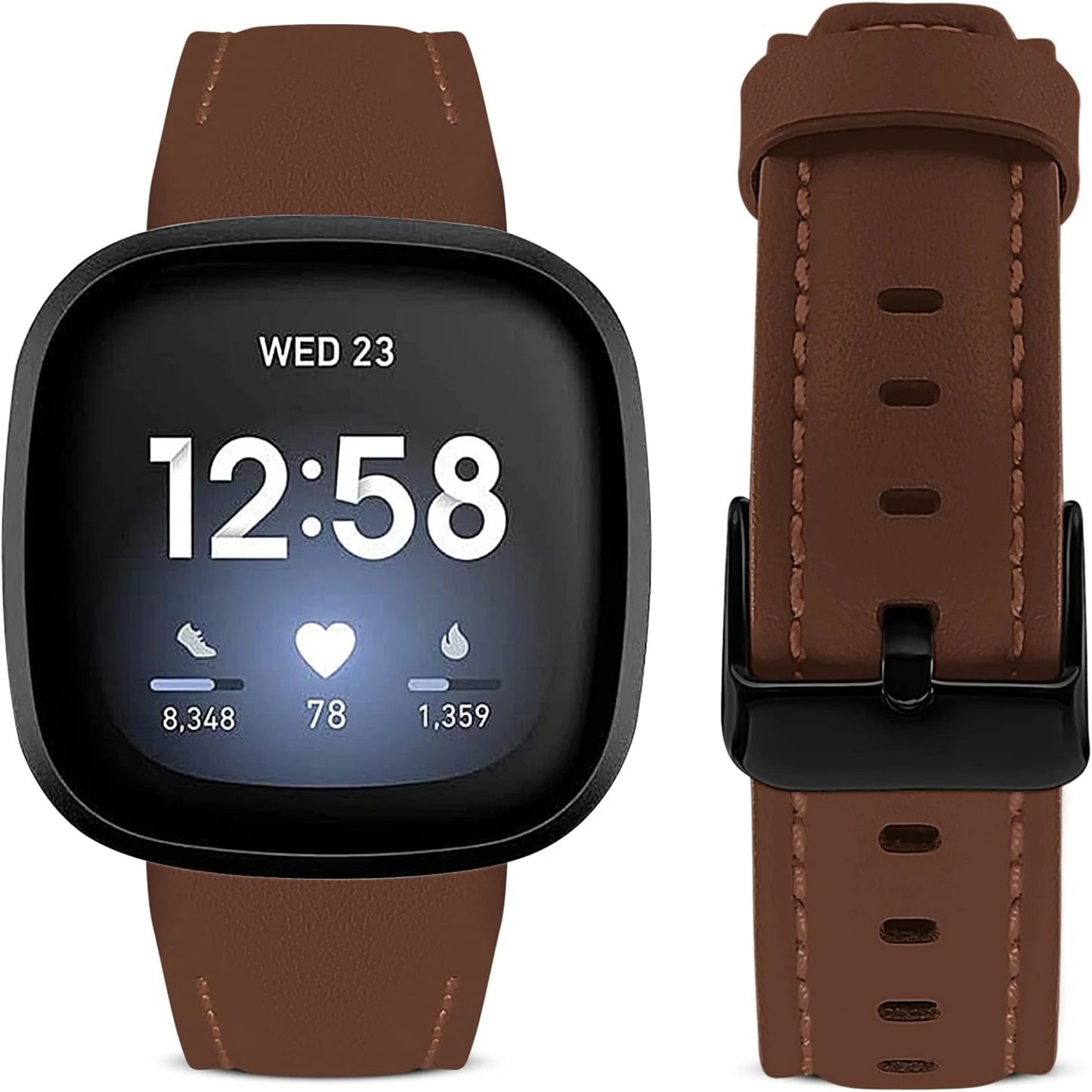 Enhance your fitness tracker experience with SKYLET's exquisite premium leather bands for Sense/Versa 3. Elevate your fashion ga