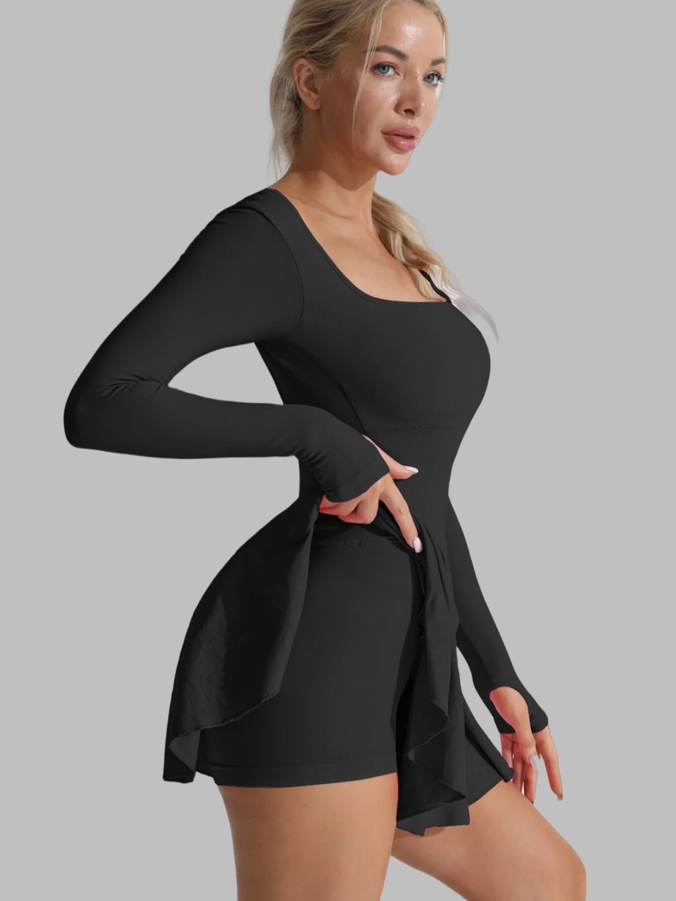 Sexy Backless Golf Tennis Dress Anti Exposure One Piece Skirt For Running Yoga