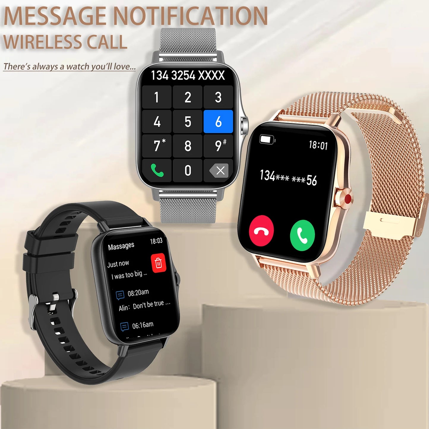 INNOFOVO Smartwatch Bluetooth Five Point Zero Fitness Tracker For iPhone Android
