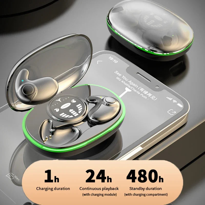 Shuke Invisible Sleep Earphones Bluetooth Five Noise Reduction Earbuds