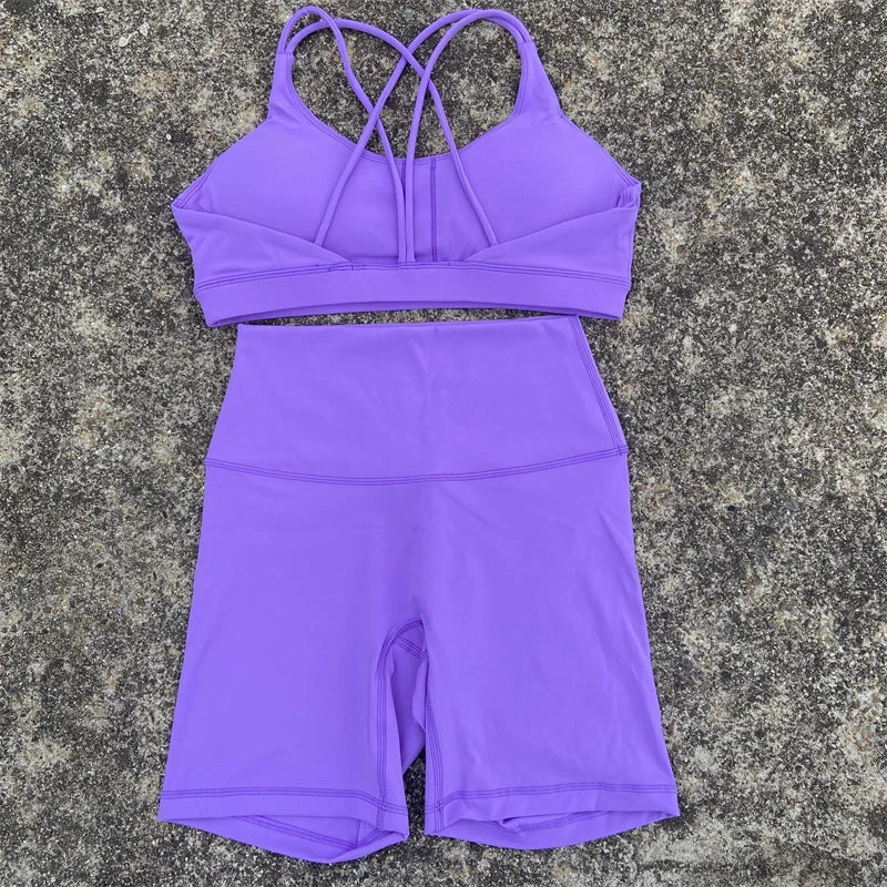 Zen Active Living Yoga Set Bra and High Waist Shorts