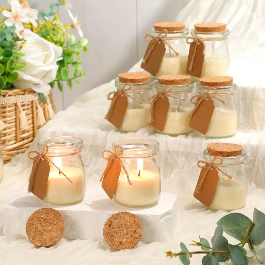 50 Piece Wedding Jar Candles Gift Set With DIY Tags