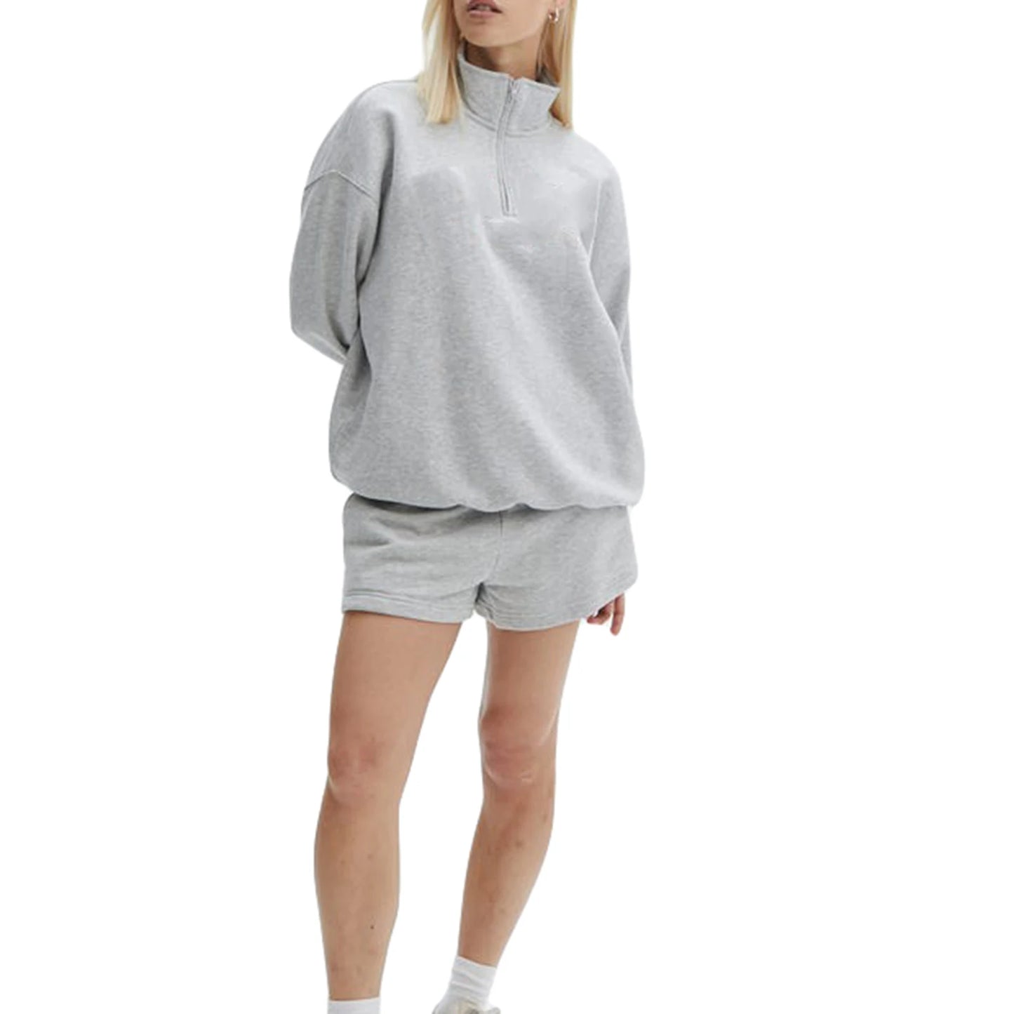 Women Velvet Activewear Set With Zip Sweatshirt And Shorts
