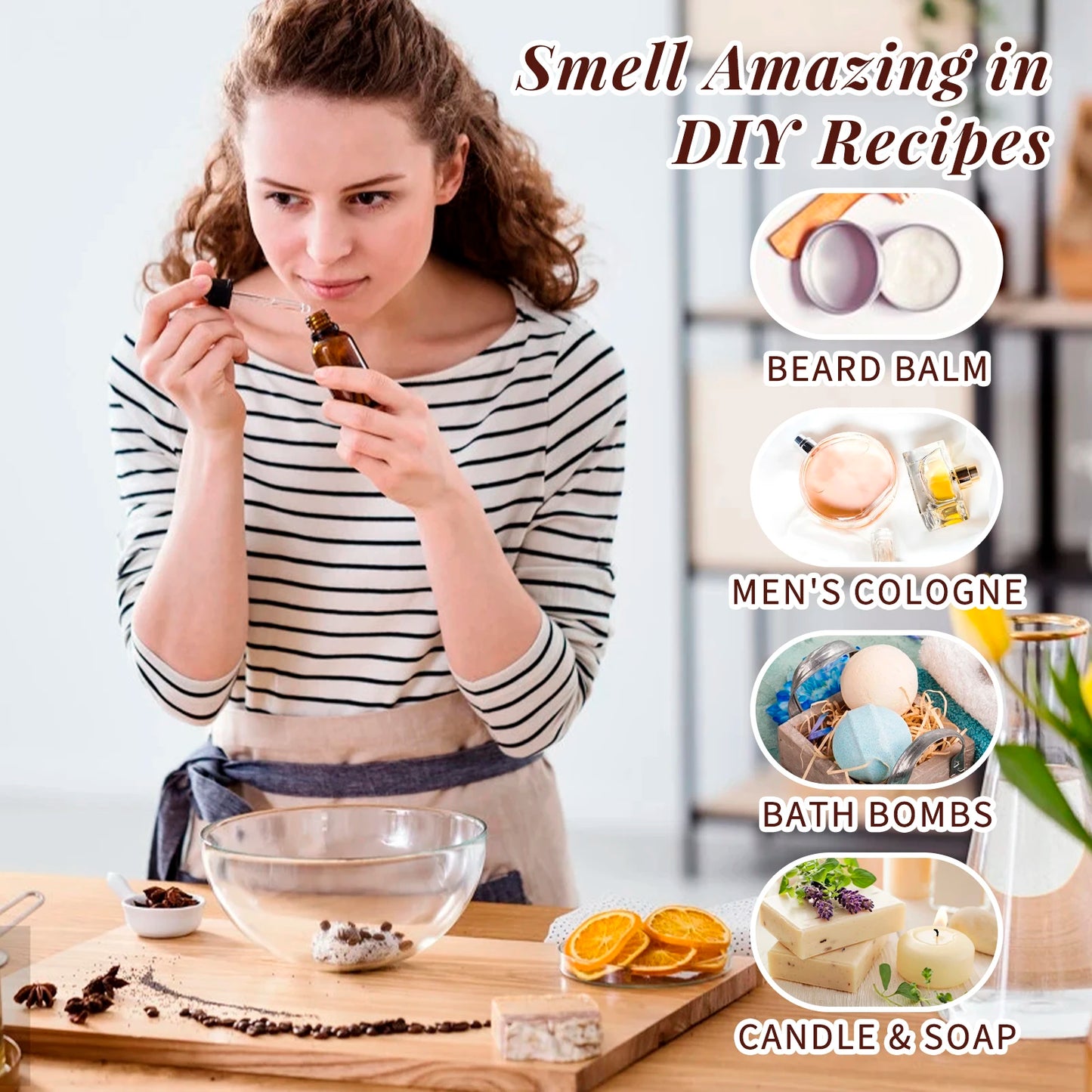 HIQILI Woody Fragrance Oils Gift Set For Aromatherapy Diffusers