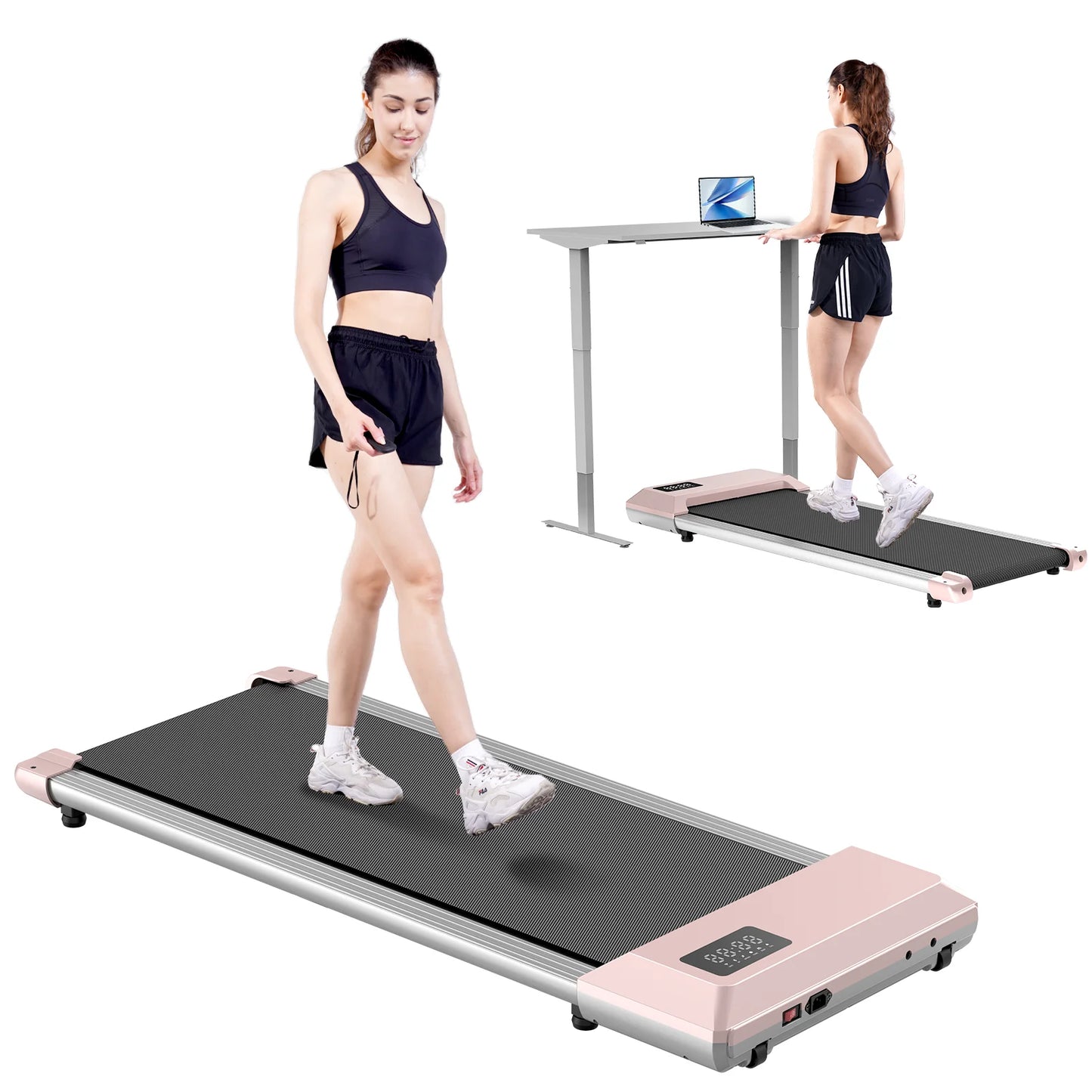Driving Power 2in1 Walking Pad Mini Treadmill Under Desk For Home And Office