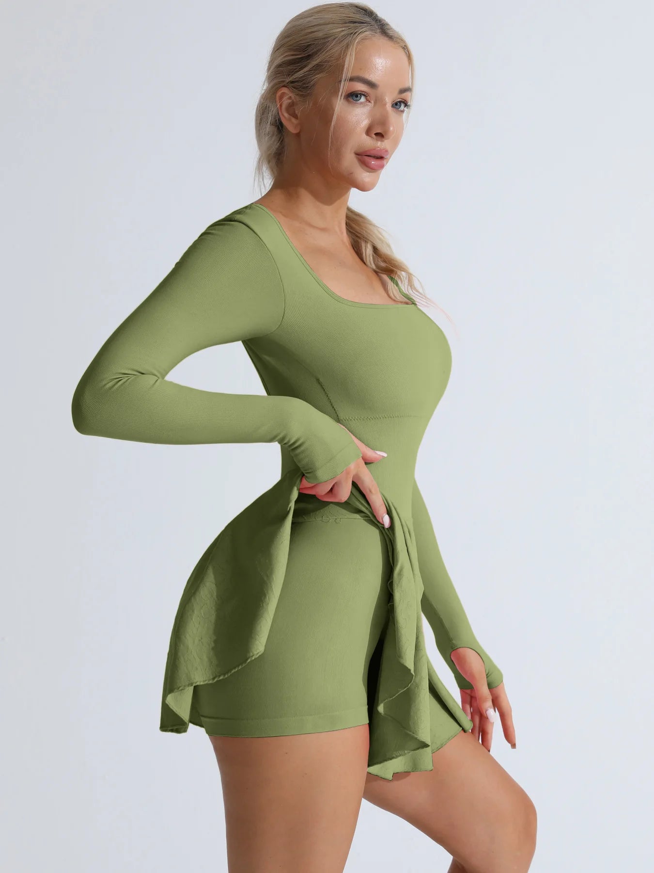 Sexy Backless Golf Tennis Dress Anti Exposure One Piece Skirt For Running Yoga