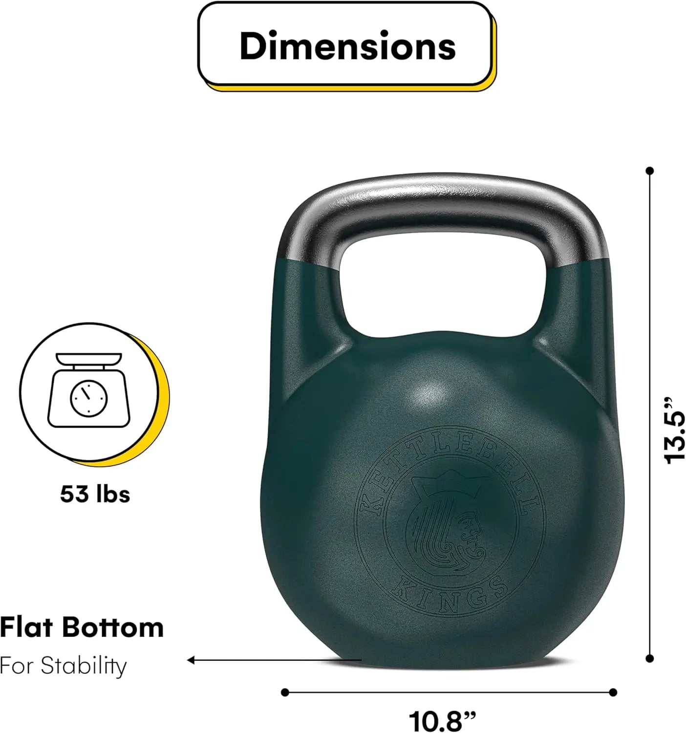 Competition Kettlebell 8-34 Kg For Strength Training Home Gym