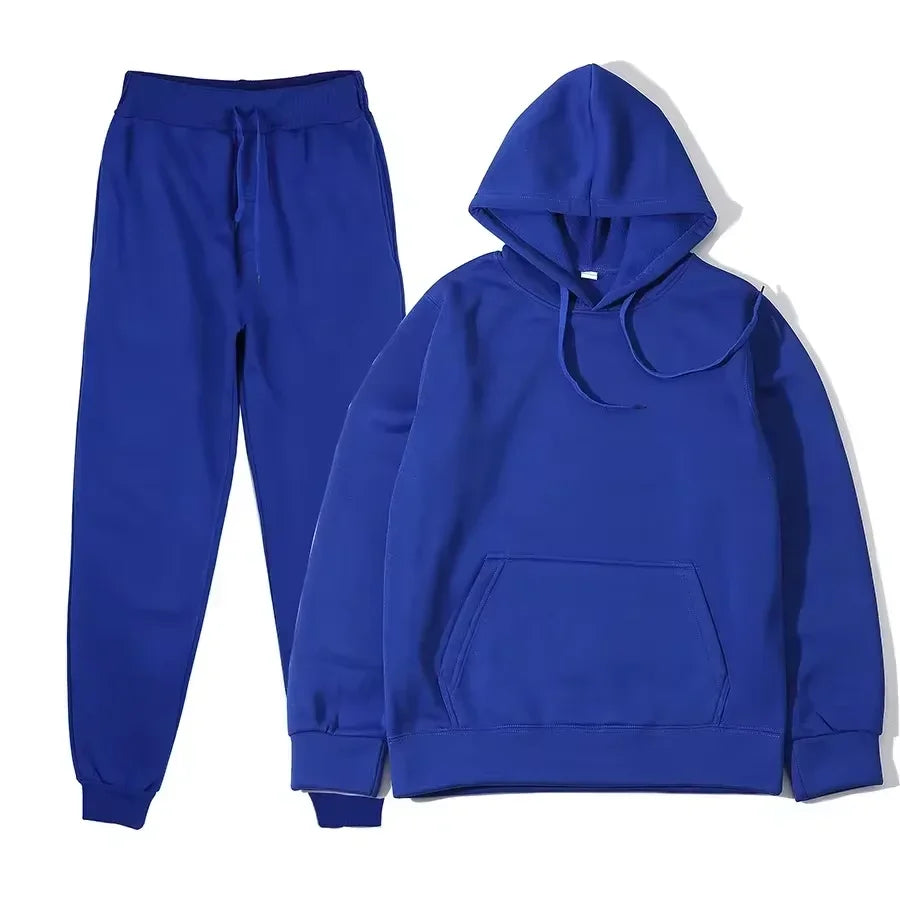 Winter Tracksuit Women Two Piece Set Hoodie Sweatpants