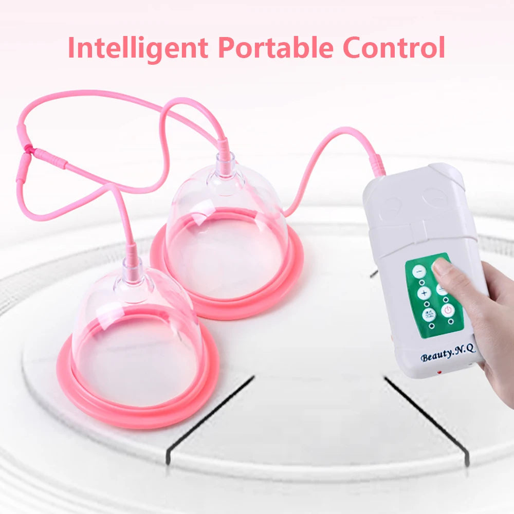 C/D Cup Electric Breast Massager, Vacuum Adsorption Breast Development Massage Machine Physical Breast Enhancement Chest Beauty