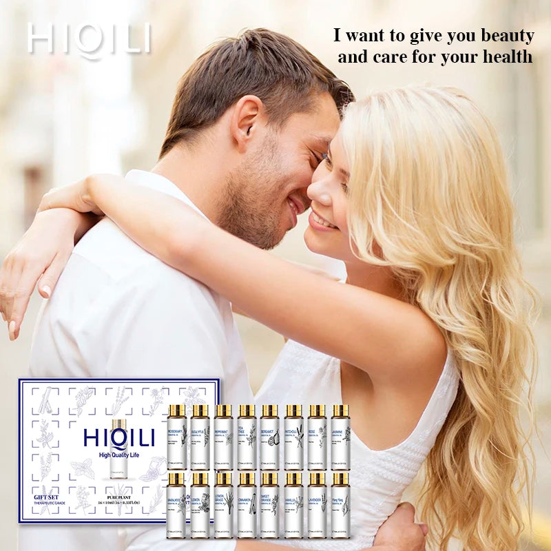 HIQILI Essential Oils Set Lavender Eucalyptus Jasmine Mint Rose