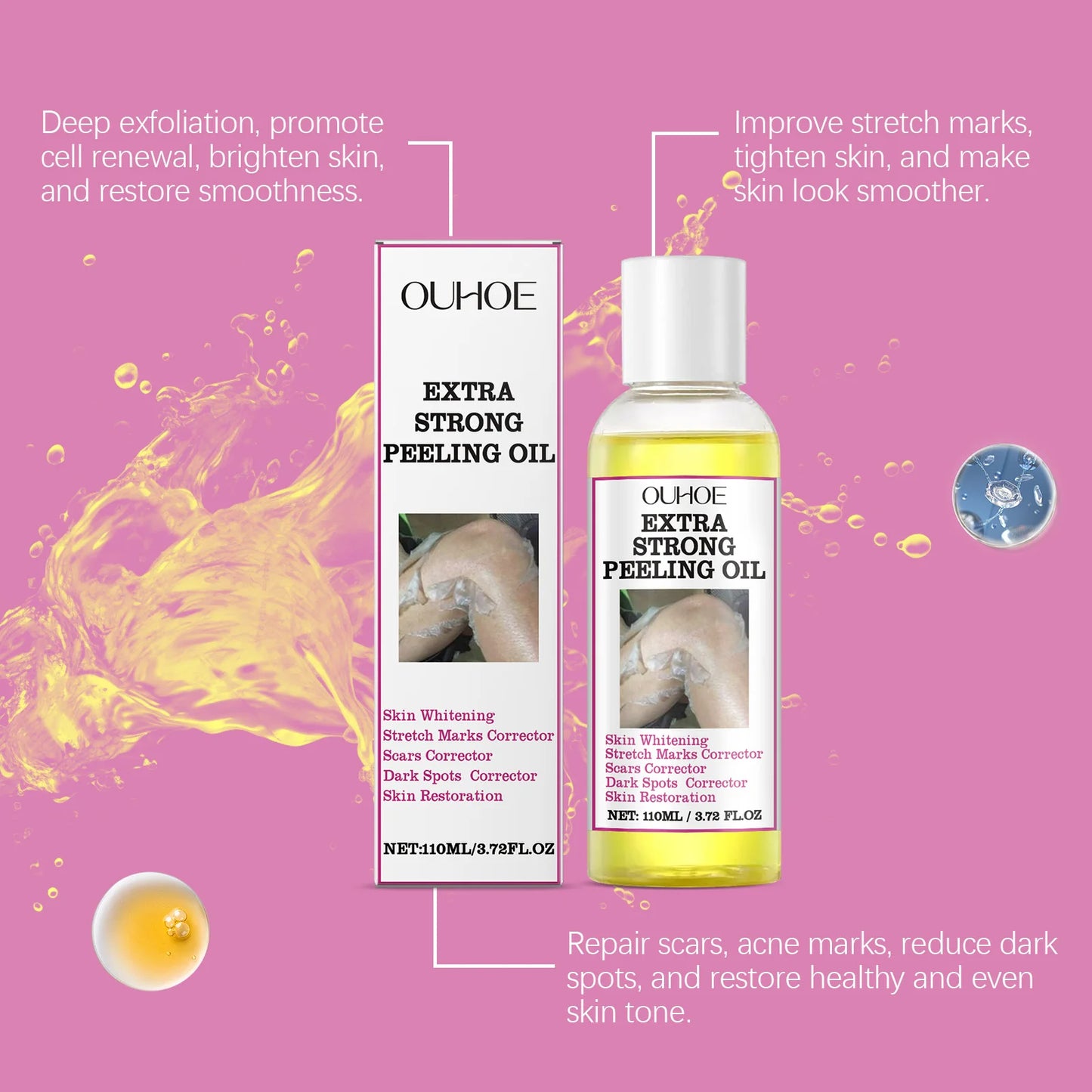 Zen Active Living Gentle Body Peeling Oil For Exfoliating Skin Tone