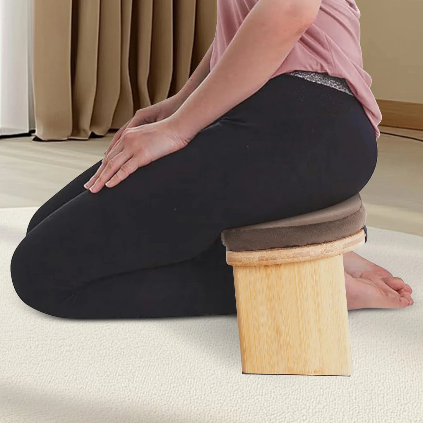 Foldable Meditation Bench Kneeling Stool For Home Yoga And Prayer