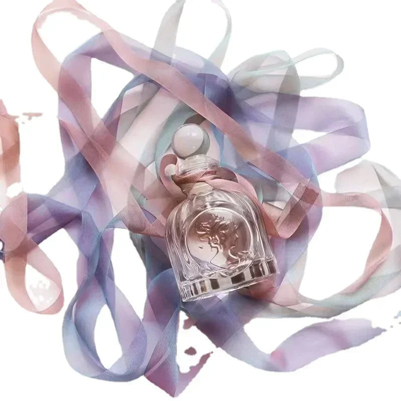 French Rhombus Relief Perfume Bottle Simple Crystal Glass Bottles Aromatherapy Essence Storage Vintage Bottle Dresser Ornament