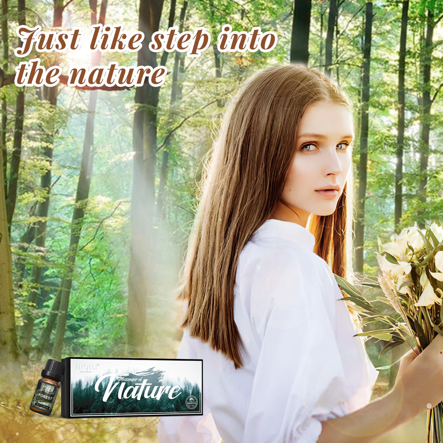 HIQILI Fragrance Oils Set Nature Theme Gift Set For Aromatherapy
