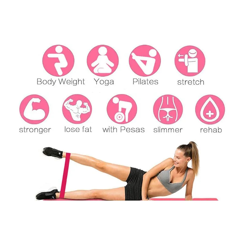 5-Piece Latex Resistance Band Set For Strength Training At Home