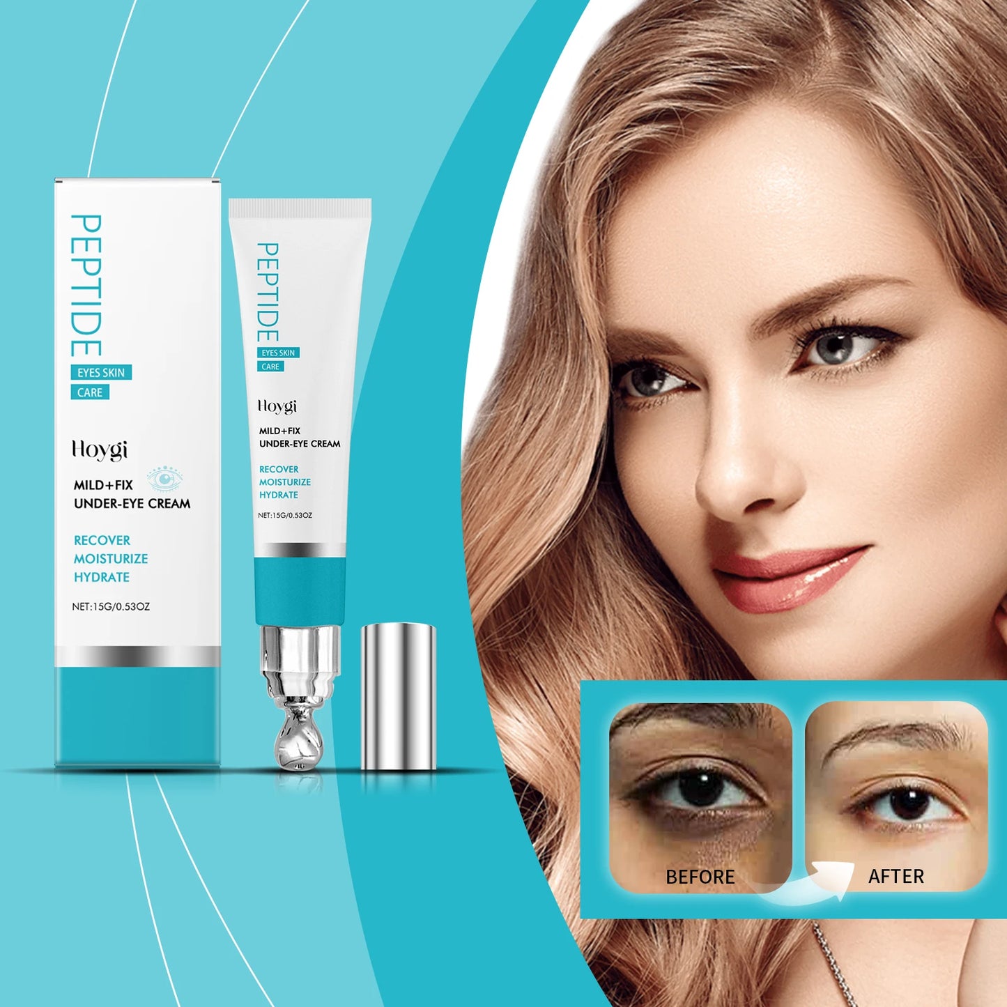 Hoygi Hyaluronic Acid Eye Cream Moisturizing Anti Puffiness Firming Circles