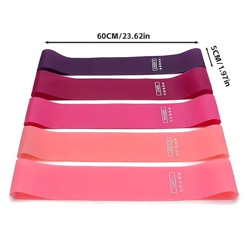 5-Piece Latex Resistance Band Set For Strength Training At Home