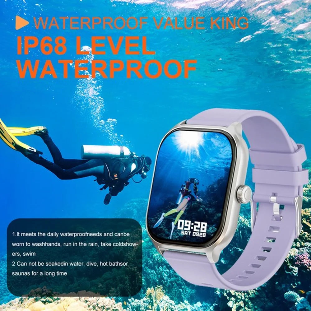 LAXASFIT Smart Watch Bluetooth Call Dial IP68 Waterproof Multi Sport