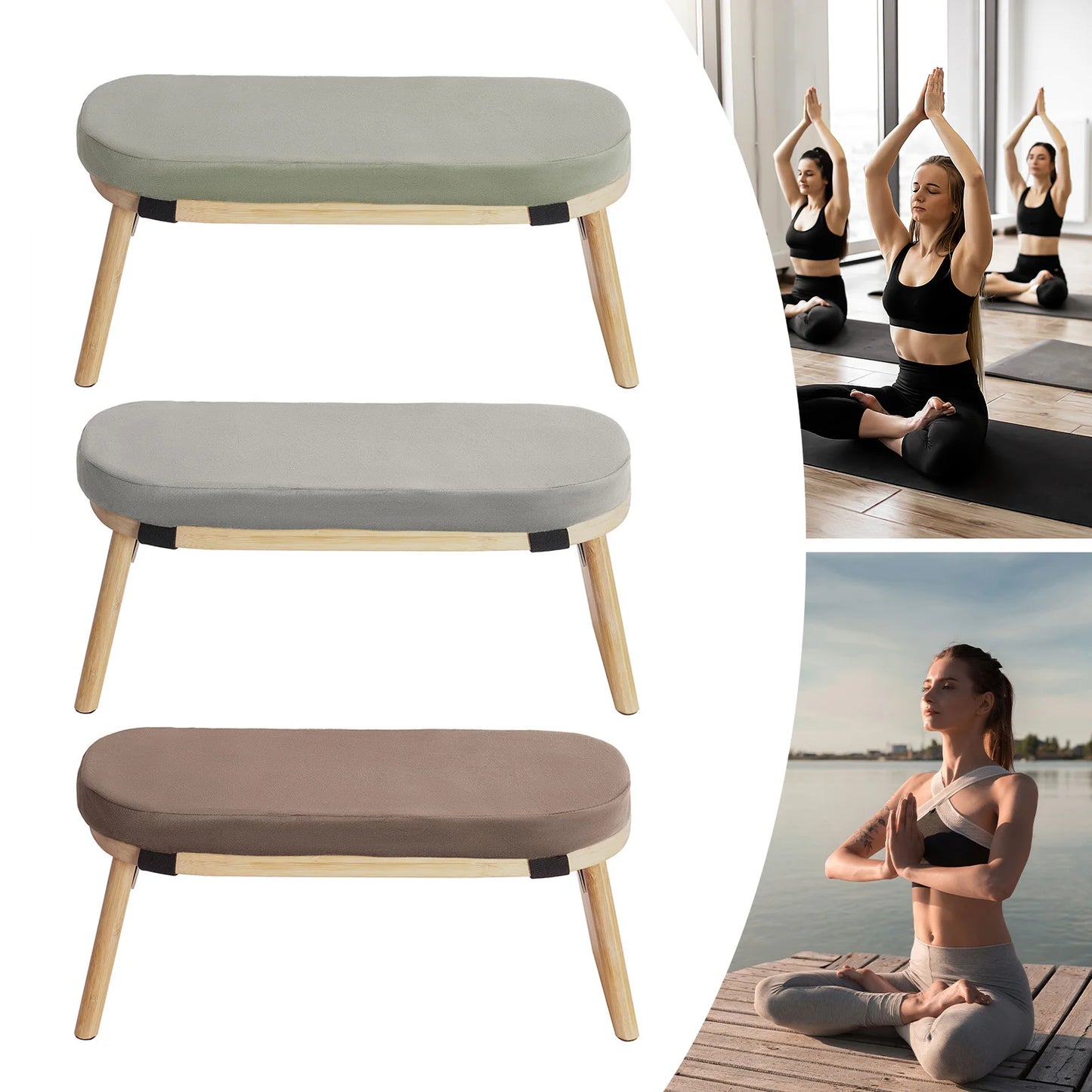 Foldable Meditation Bench Kneeling Stool For Home Yoga And Prayer
