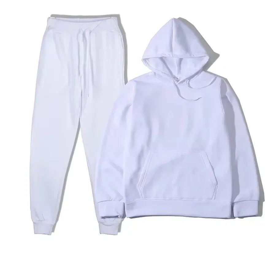 Winter Tracksuit Women Two Piece Set Hoodie Sweatpants