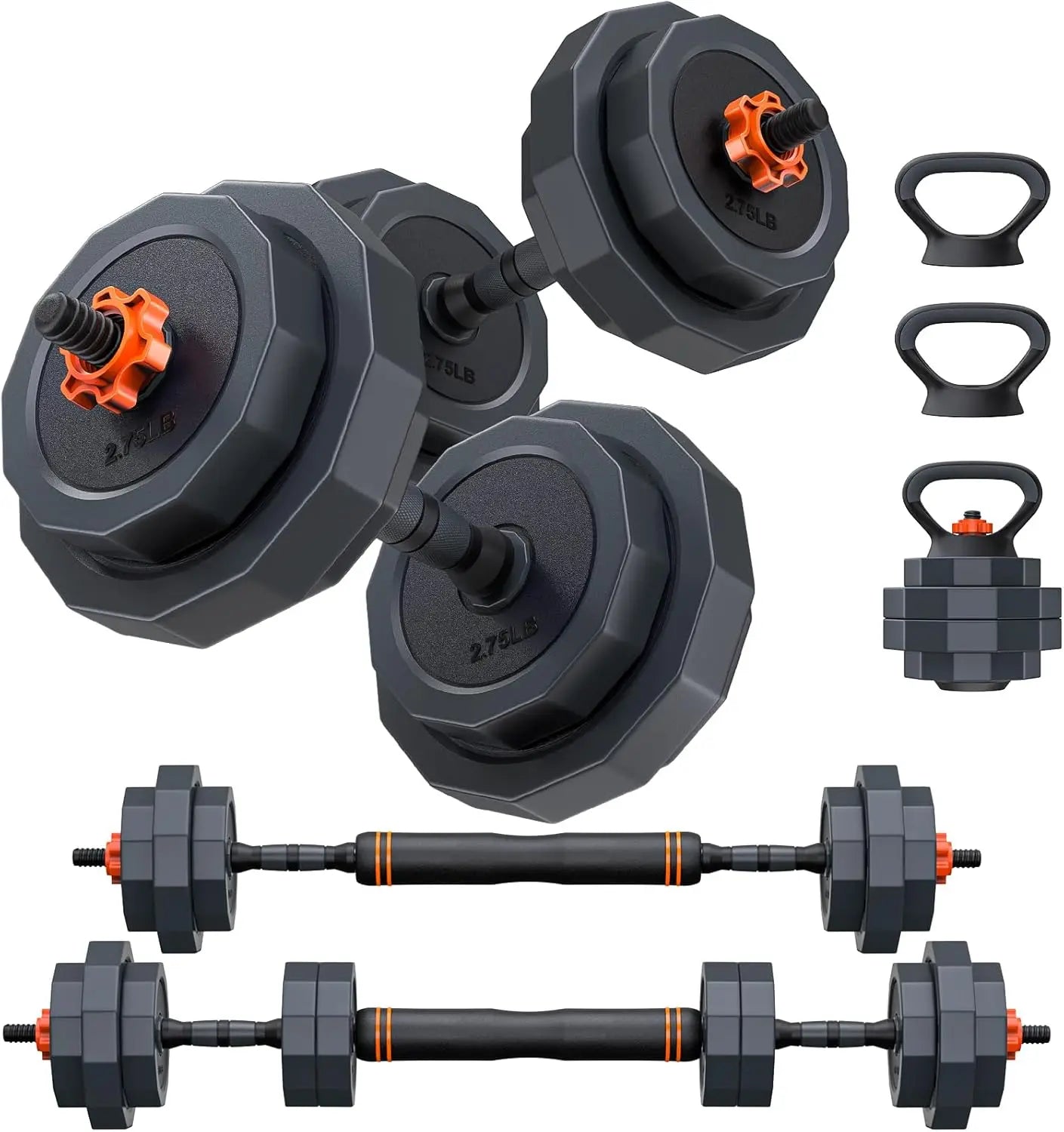 Zen Active Living Adjustable Dumbbells Set 4 In 1 For Home Gym