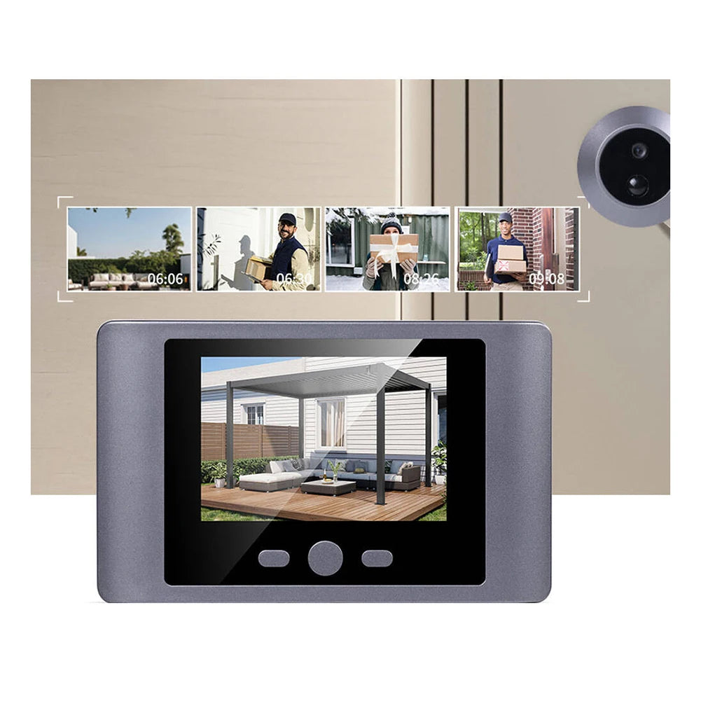 Mini Peephole Smart Wireless Door Viewer Camera PIR Motion Detection Smart Peephole Video Doorbell 2.8 Inch Doorbell Door Camera