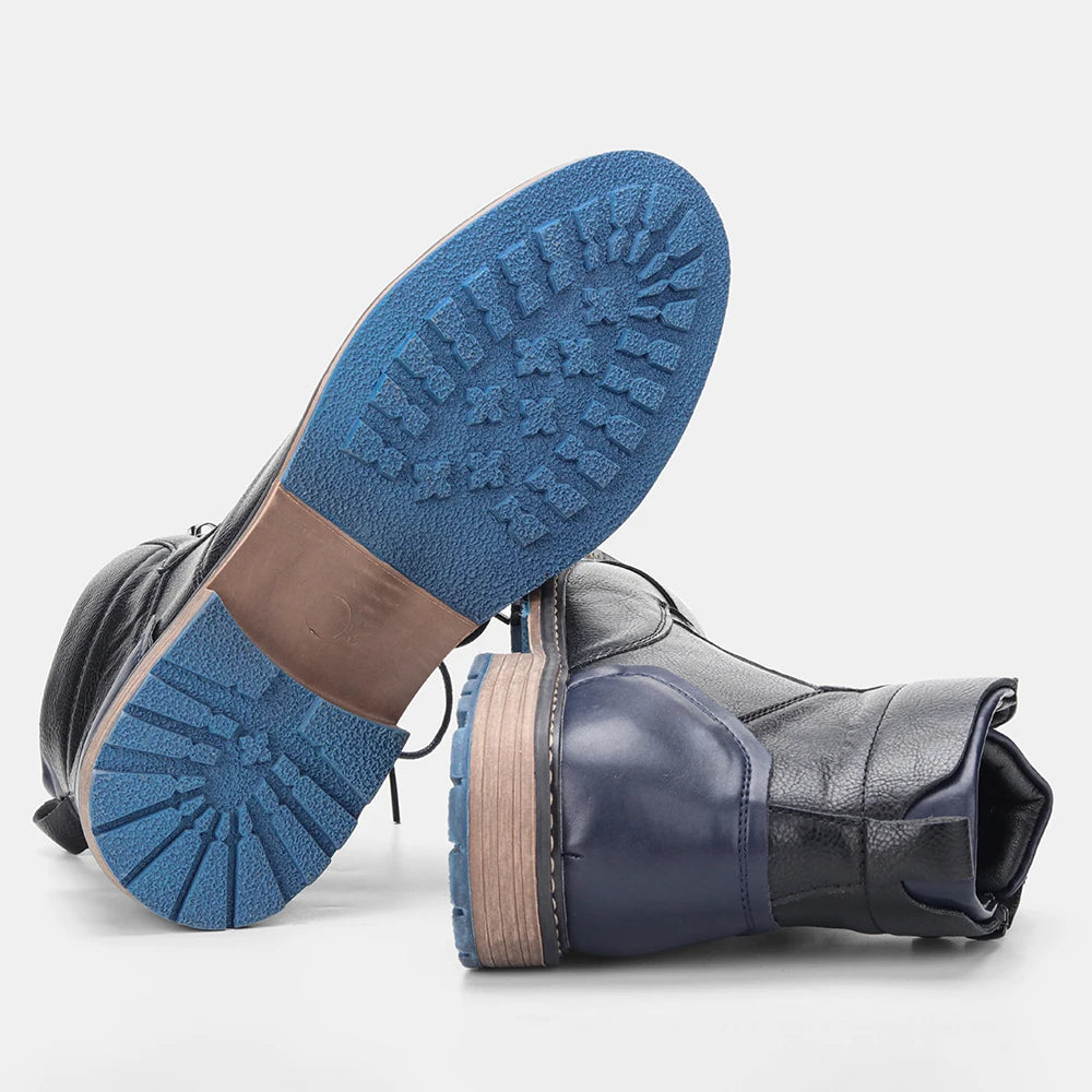 Men's Leather Boots With Zipper By Hecrafted Classic Style