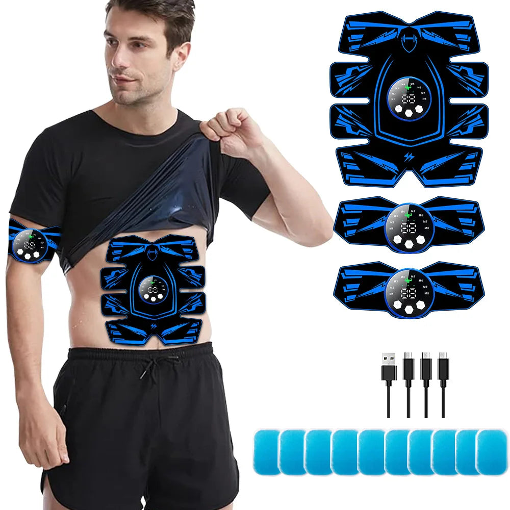 XMSJ EMS 8Pad Ab Trainer And Muscle Stimulator Abdominal Toning