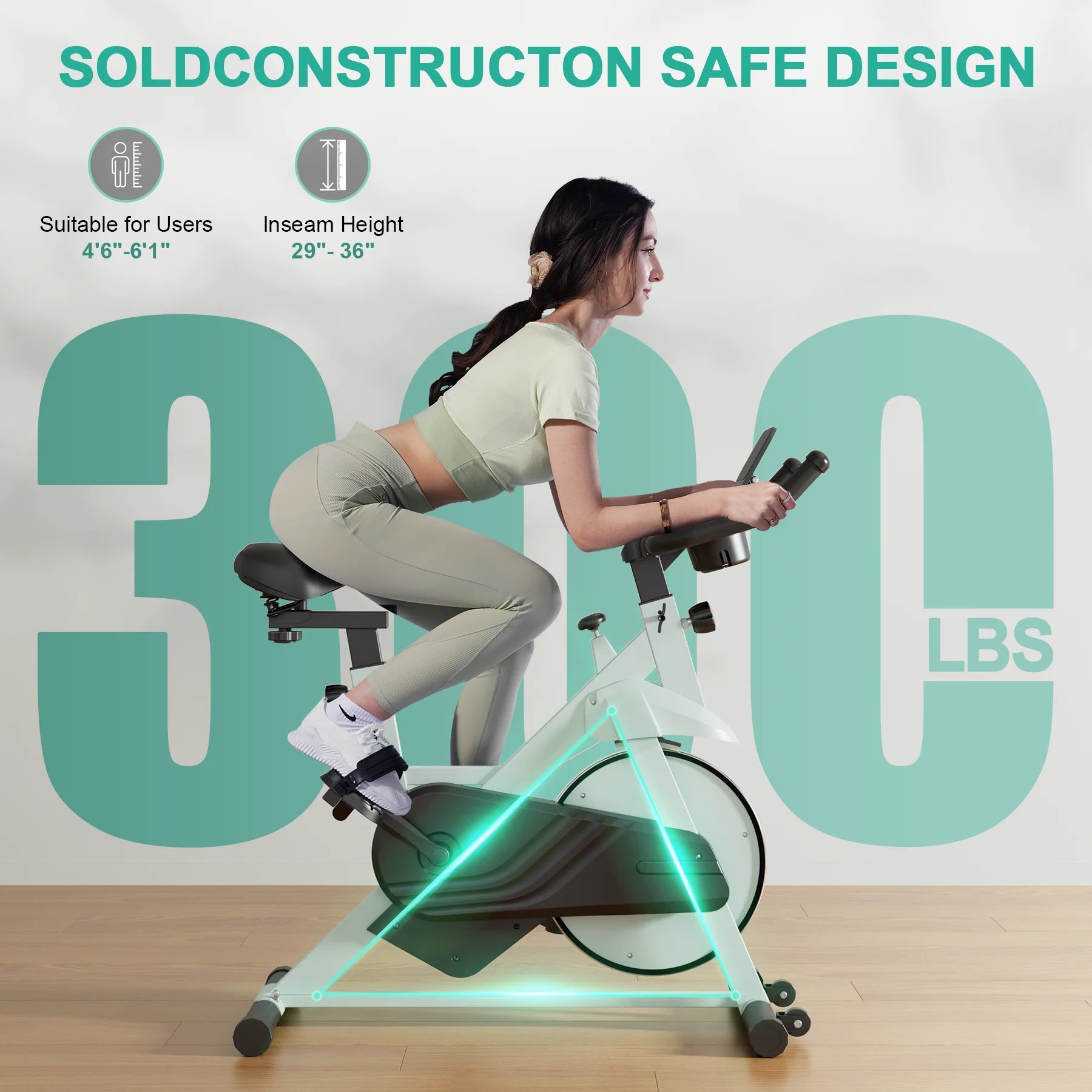 Superun Magnetic Resistance Exercise Bike 32 Levels For Home