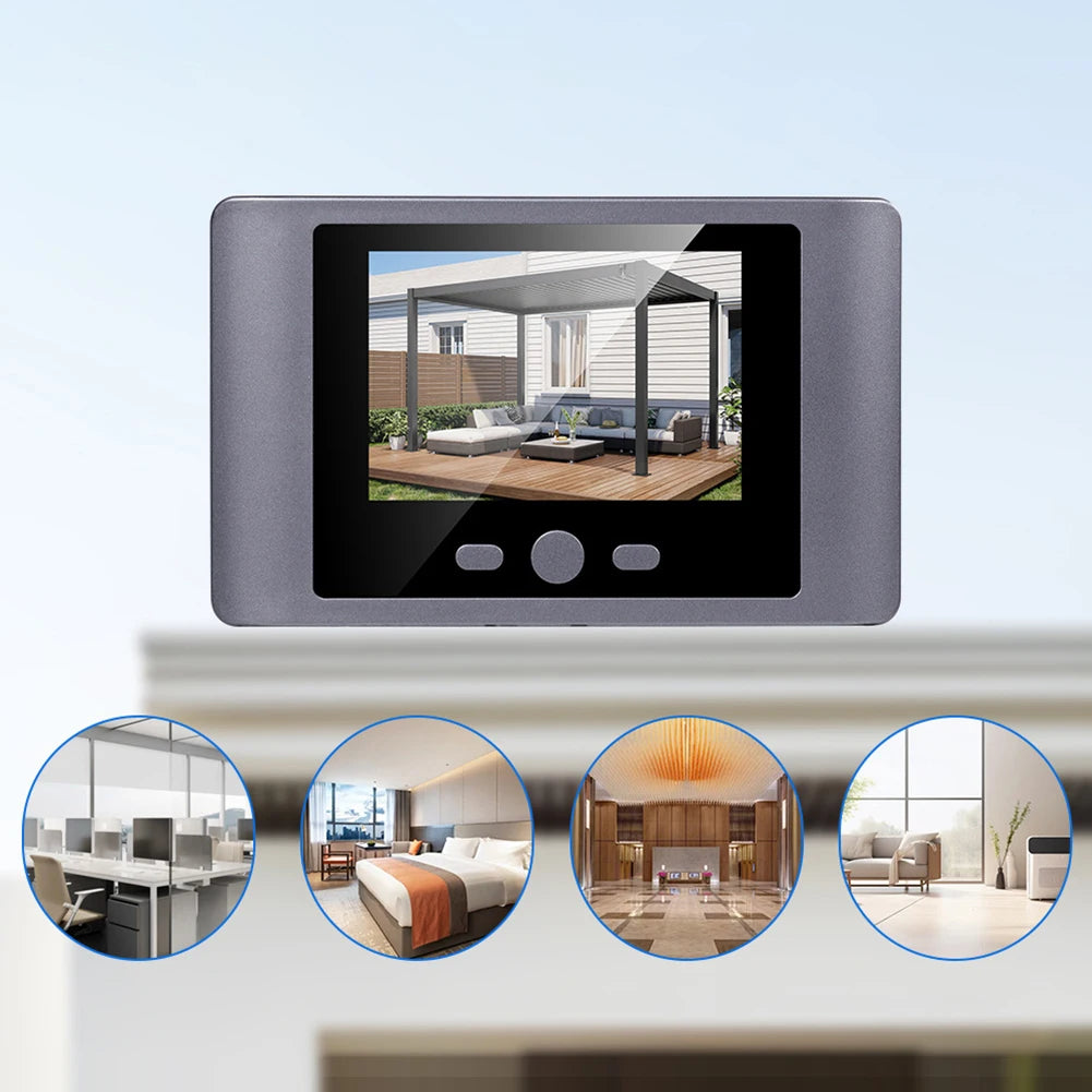 Mini Peephole Smart Wireless Door Viewer Camera PIR Motion Detection Smart Peephole Video Doorbell 2.8 Inch Doorbell Door Camera