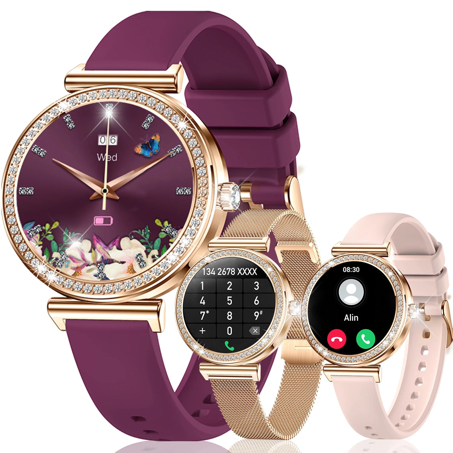 INNOFOVO Women Smartwatch With Wireless Calls And Comprehensive Activity Tracking