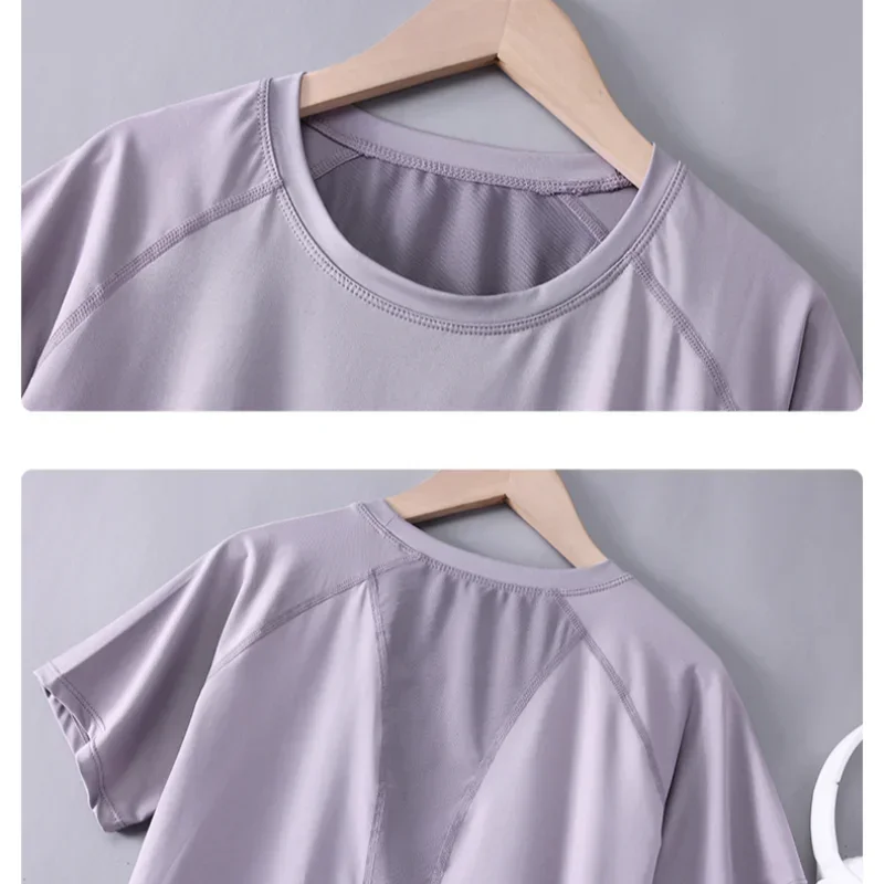 Women Two Piece Yoga Set Summer Sportswear Tops Shorts