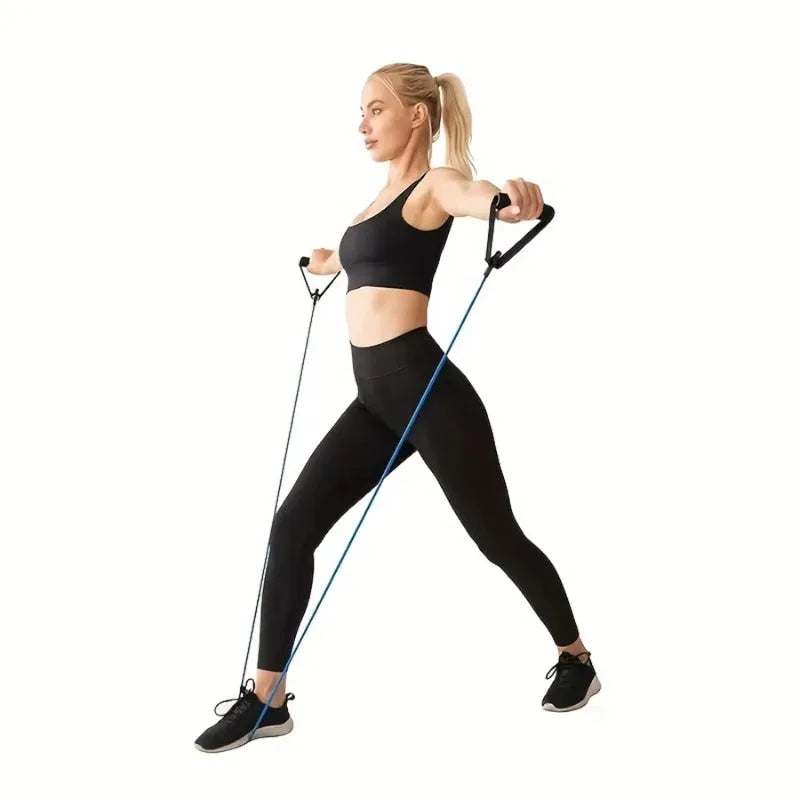 Home Gym Resistance Band Set, 4 Levels with Comfort Grip Handles, Door Anchor & Carry Bag Included