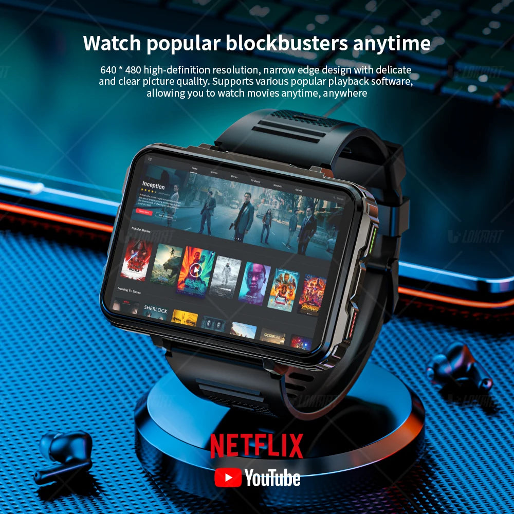 LOKMAT APPLLP 5 Max Android Watch Phone With 4G Calls Dual Camera And Flashlight Gaming