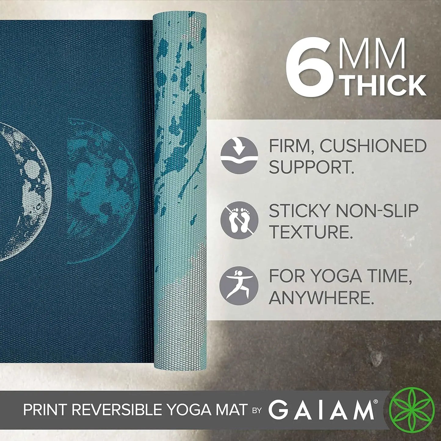 Reversible Non-Slip Yoga Mat With Extra Cushioning And Grip